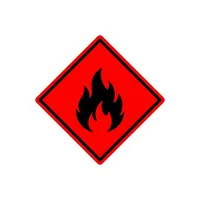 OSHA flammable materials warning sign for chemical storage