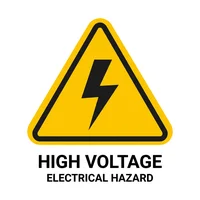 OSHA high voltage warning sign for laboratory electrical hazards