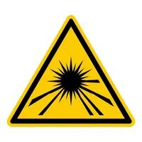 Laser hazard warning sign for high-power optical systems