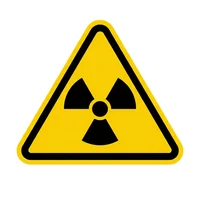 Ionizing radiation warning sign for laboratory safety