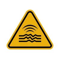 Vibration sensitive equipment warning sign